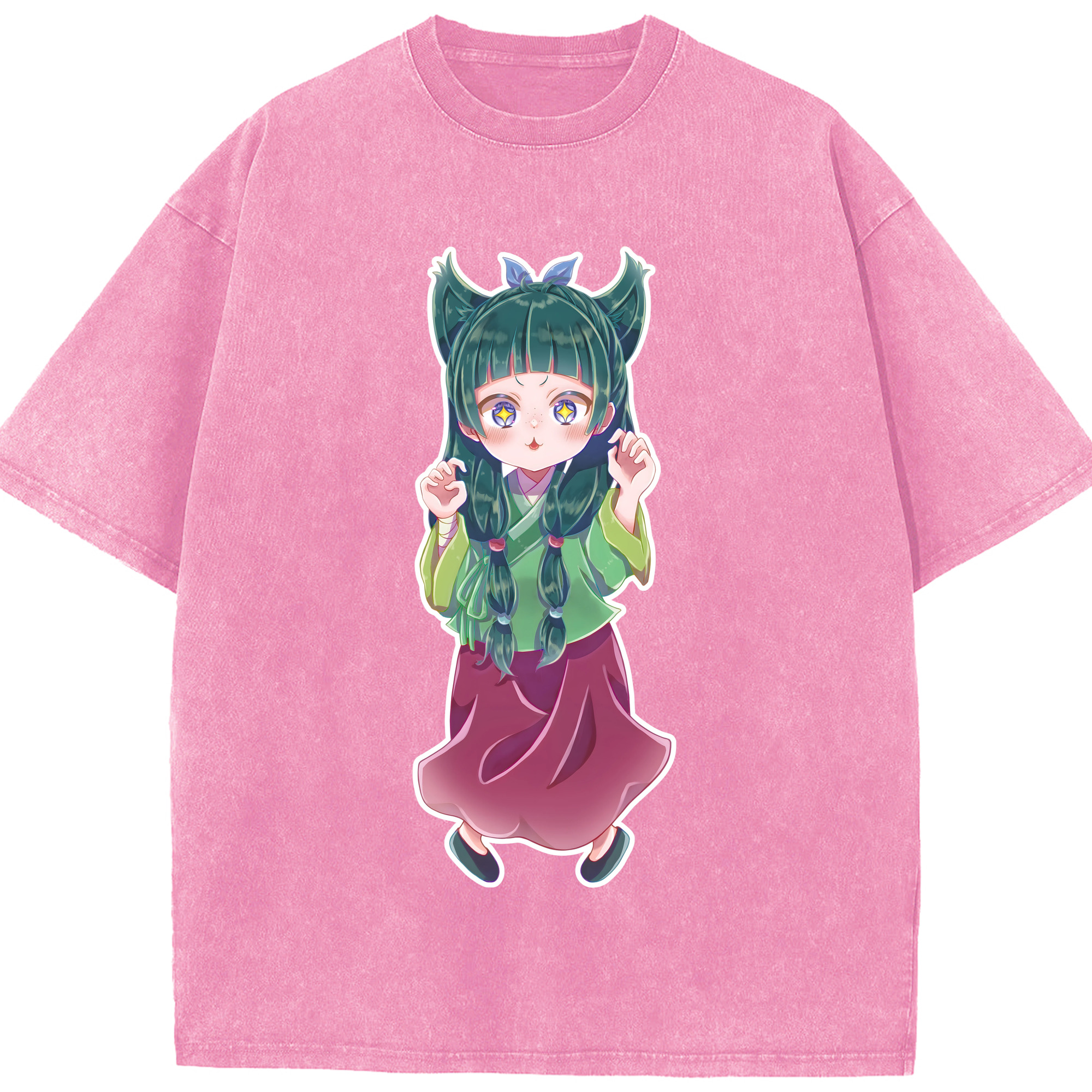 （画像用） 薬屋のひとりごと The Apothecary Diaries 綿100% ヴィンテージ風 半袖Tシャツ（フロントプリント）